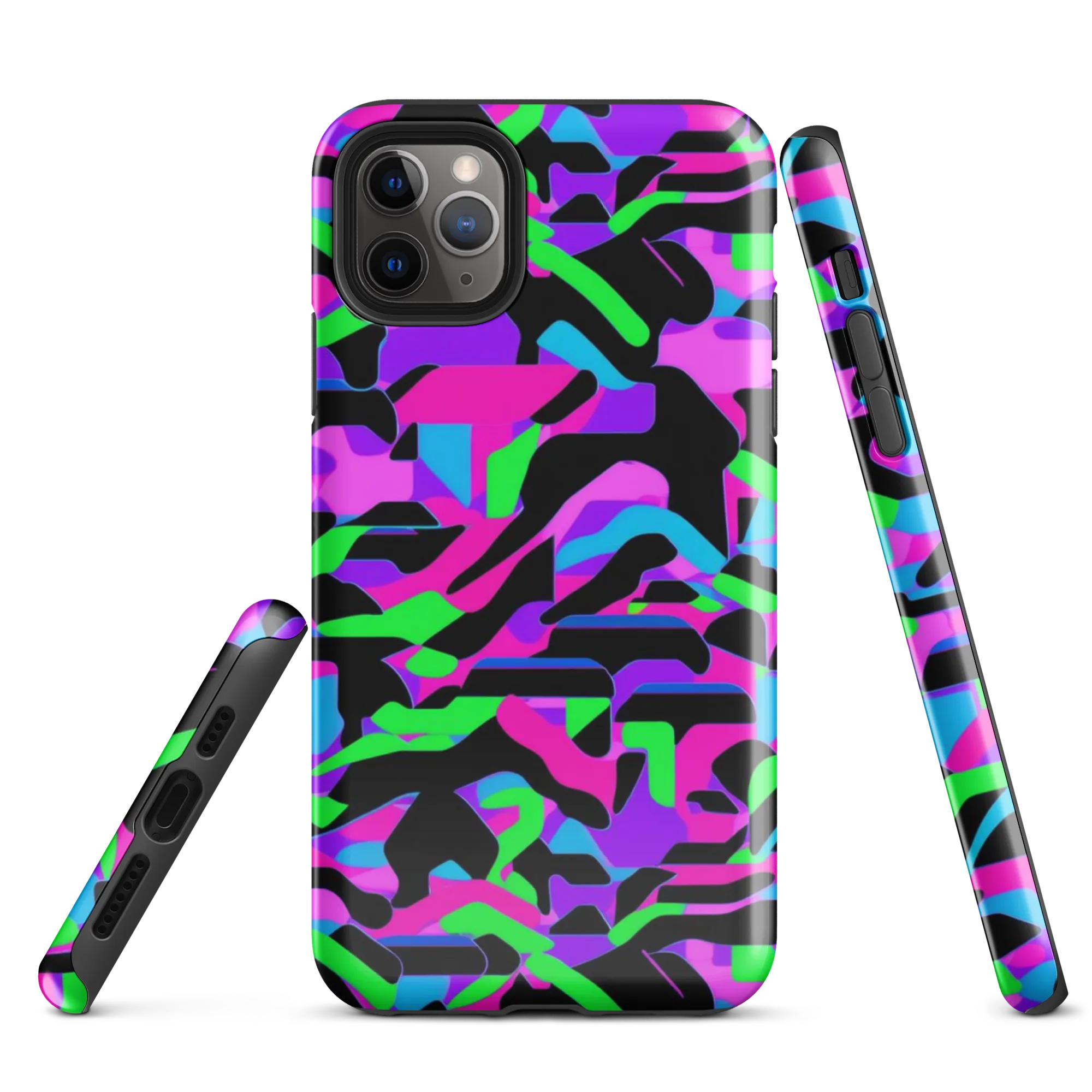 Neon Ink Drift on Tough Case for iPhone® — Front