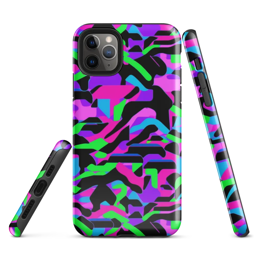Neon Ink Drift on Tough Case for iPhone® — Front
