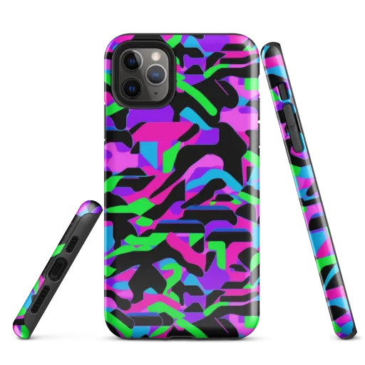 Neon Ink Drift on a Tough Case for iPhone®
