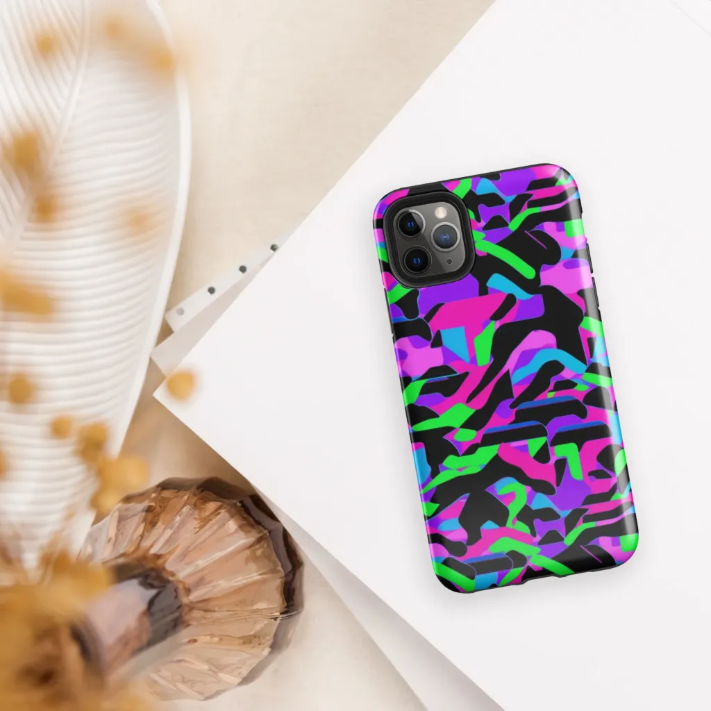 Neon Ink Drift on Tough Case for iPhone® — Front