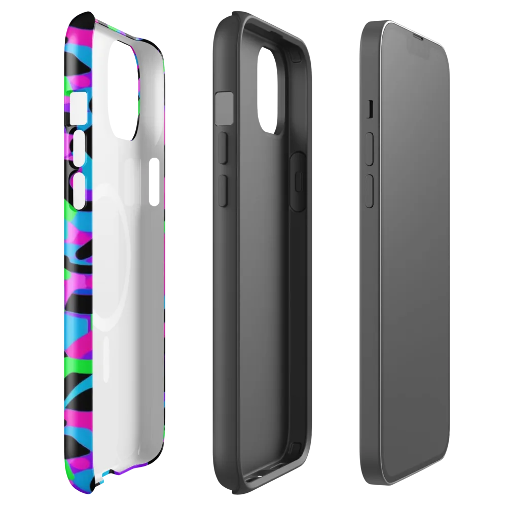 Neon Ink Drift on MagSafe Tough Case for iPhone® — Front