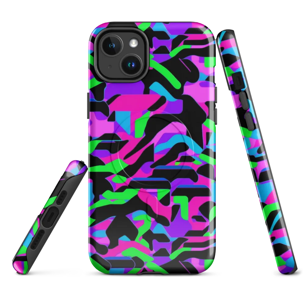 Neon Ink Drift on MagSafe Tough Case for iPhone® — Front