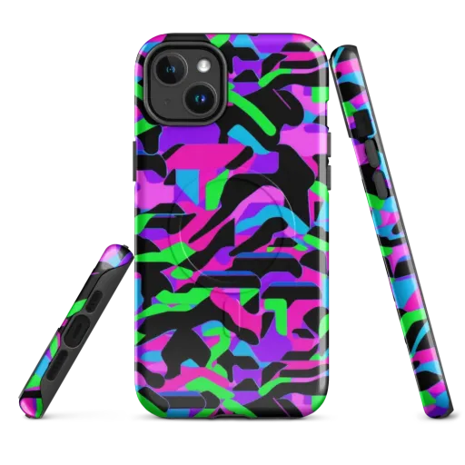 Neon Ink Drift on a MagSafe Tough Case for iPhone®