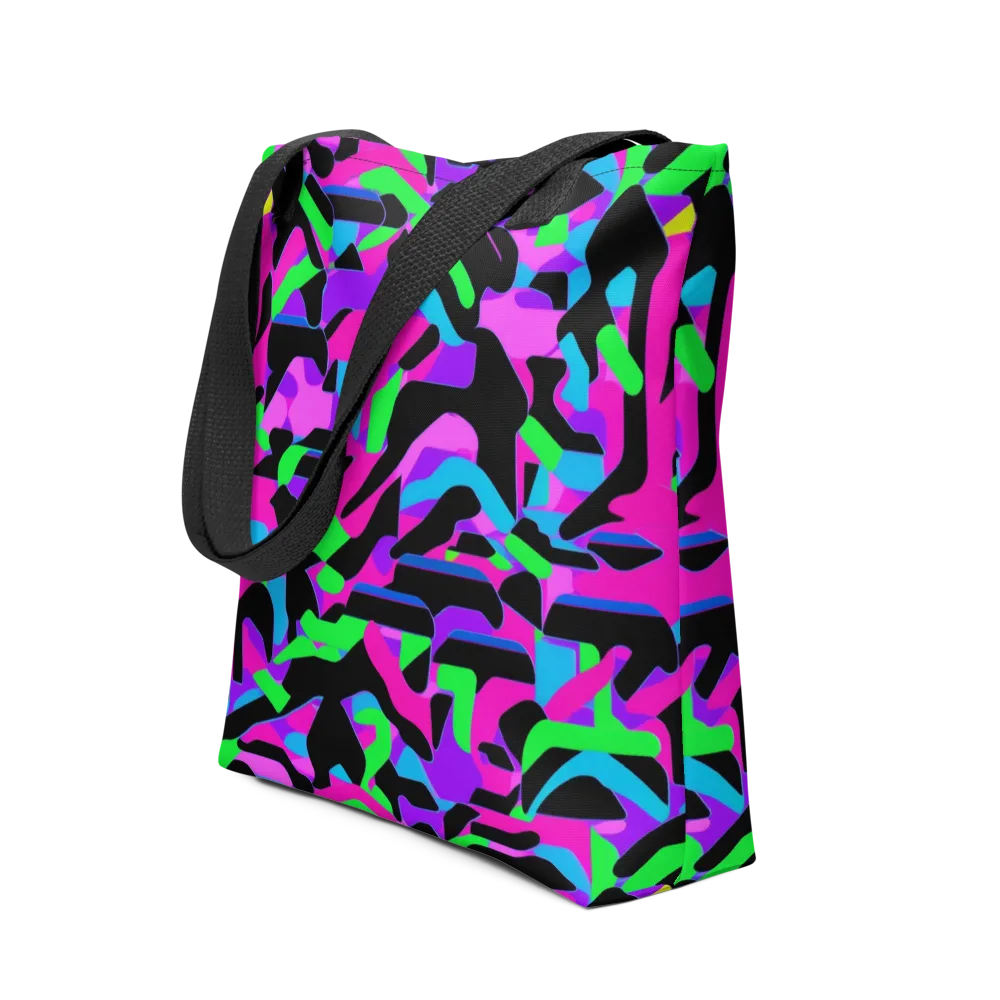 Neon Ink Drift on Tote Bag — Front