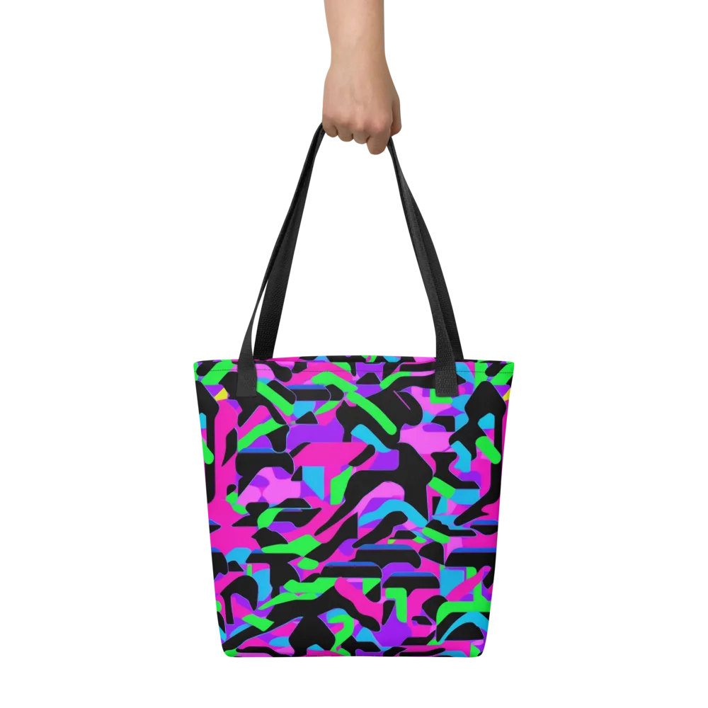 Neon Ink Drift on Tote Bag — Front