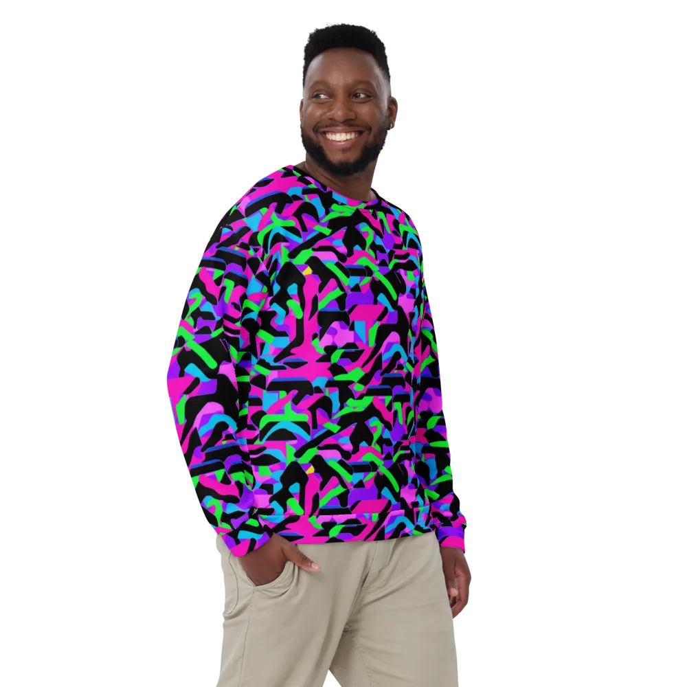 Neon Ink Drift on Sweatshirt — Front