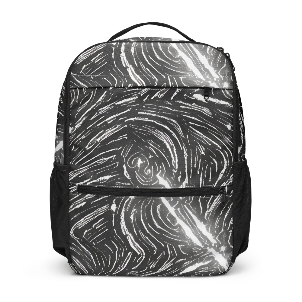 Silver Swirl on Utility Backpack — Front
