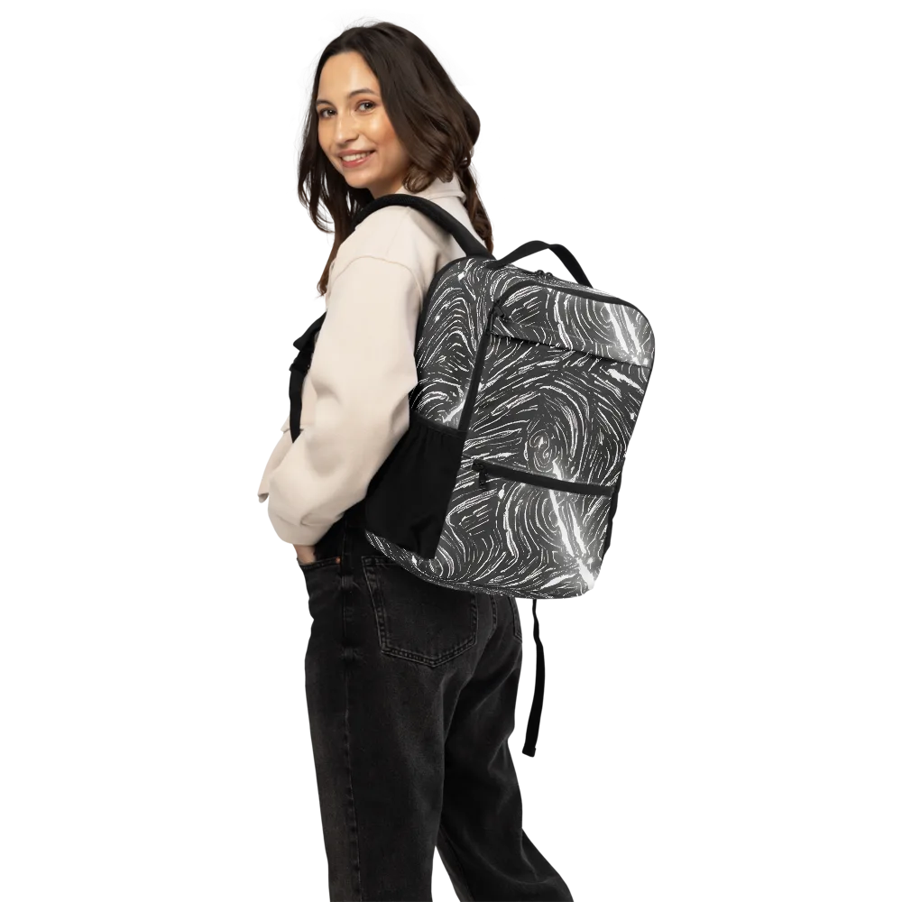 Silver Swirl on Utility Backpack — Back