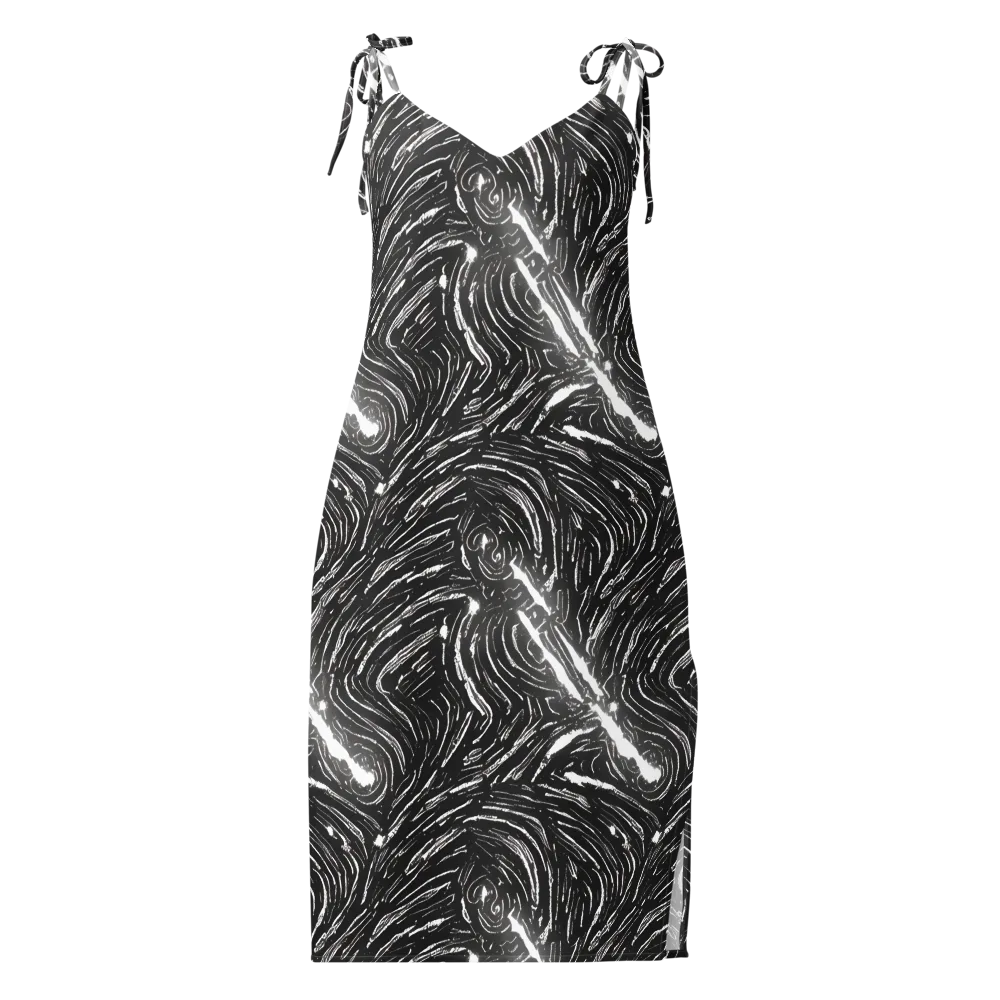 Silver Swirl on Slip Dress — Front