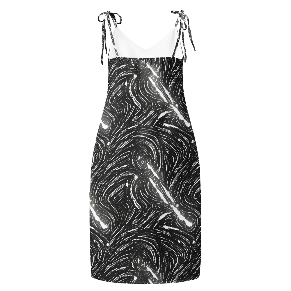 Silver Swirl on Slip Dress — Back