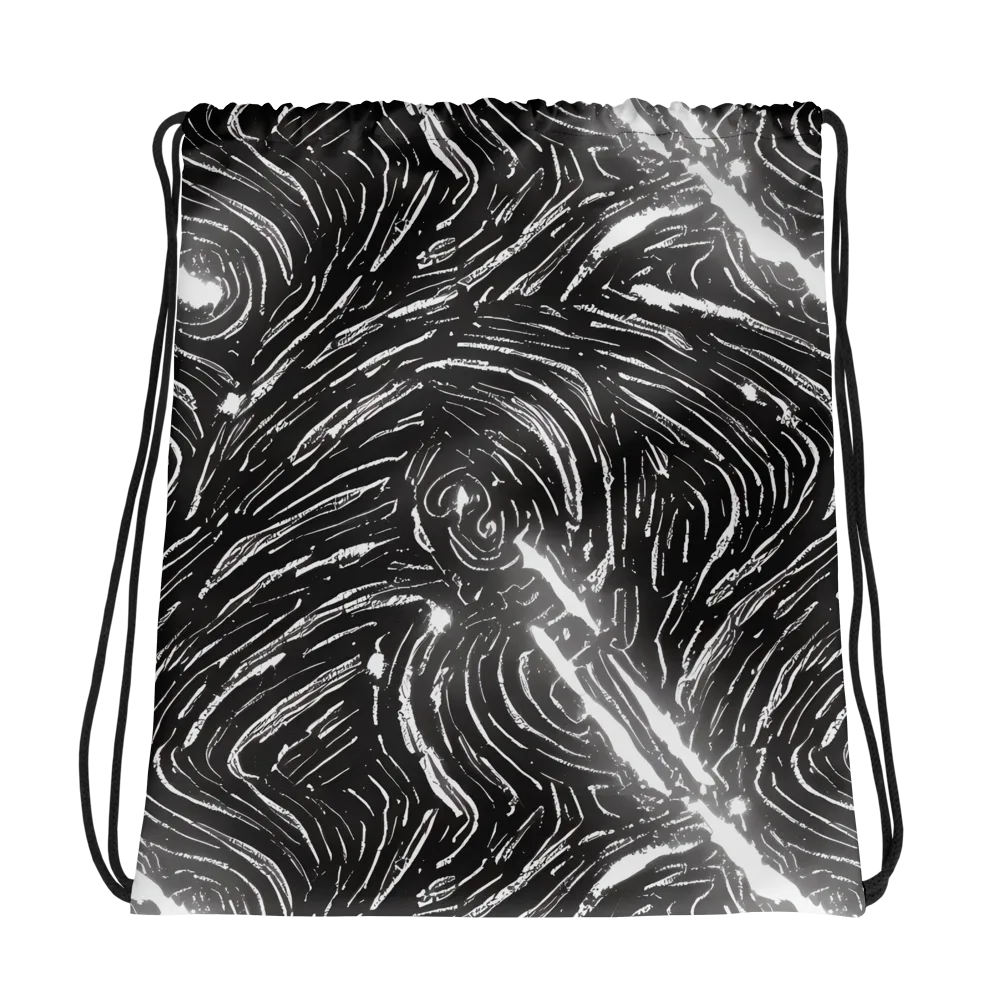 Silver Swirl on Drawstring Bag — Photo