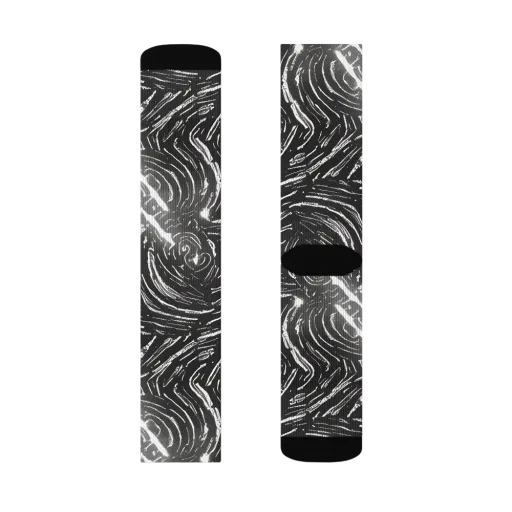 Silver Swirl on a Socks