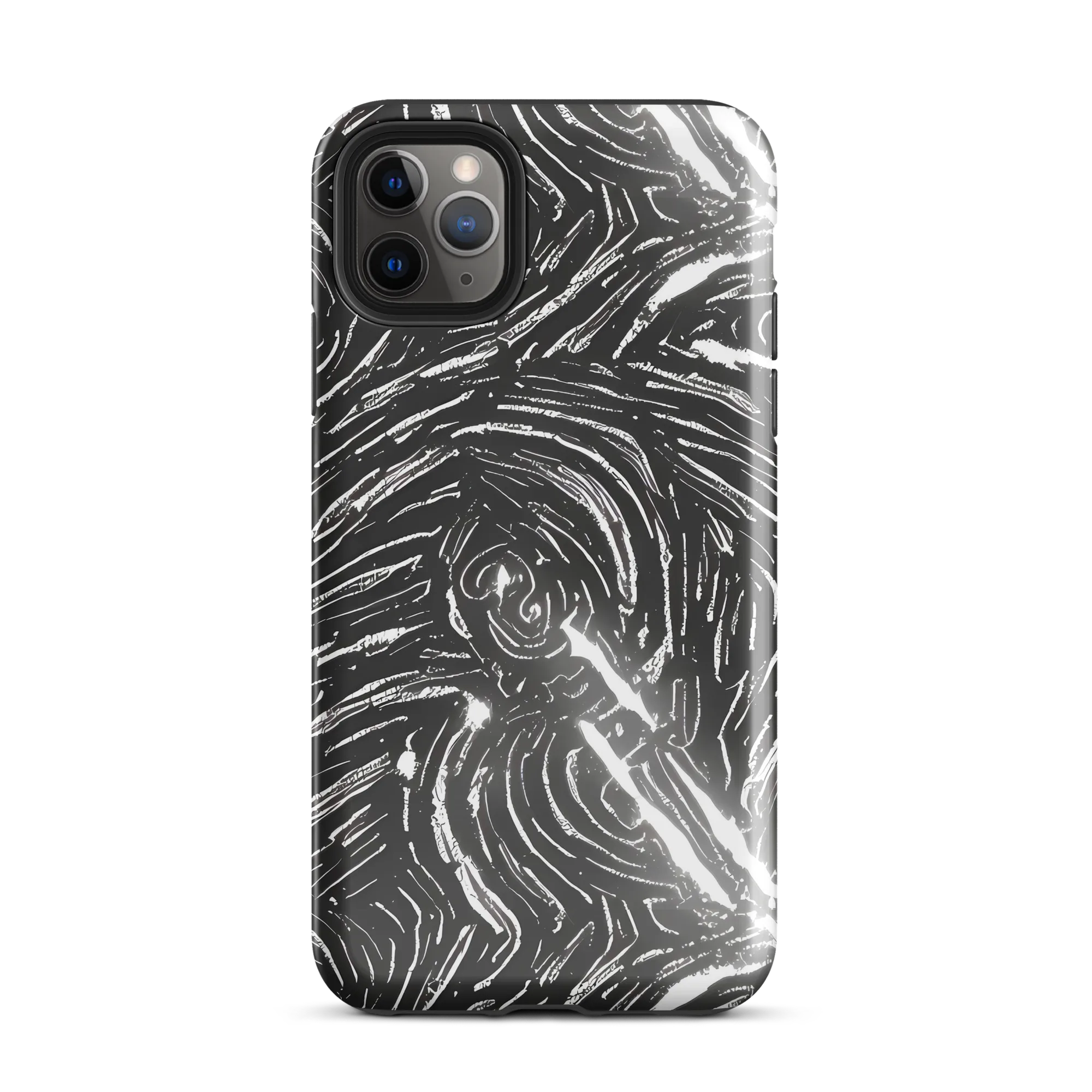 Silver Swirl on Tough Case for iPhone® — Front