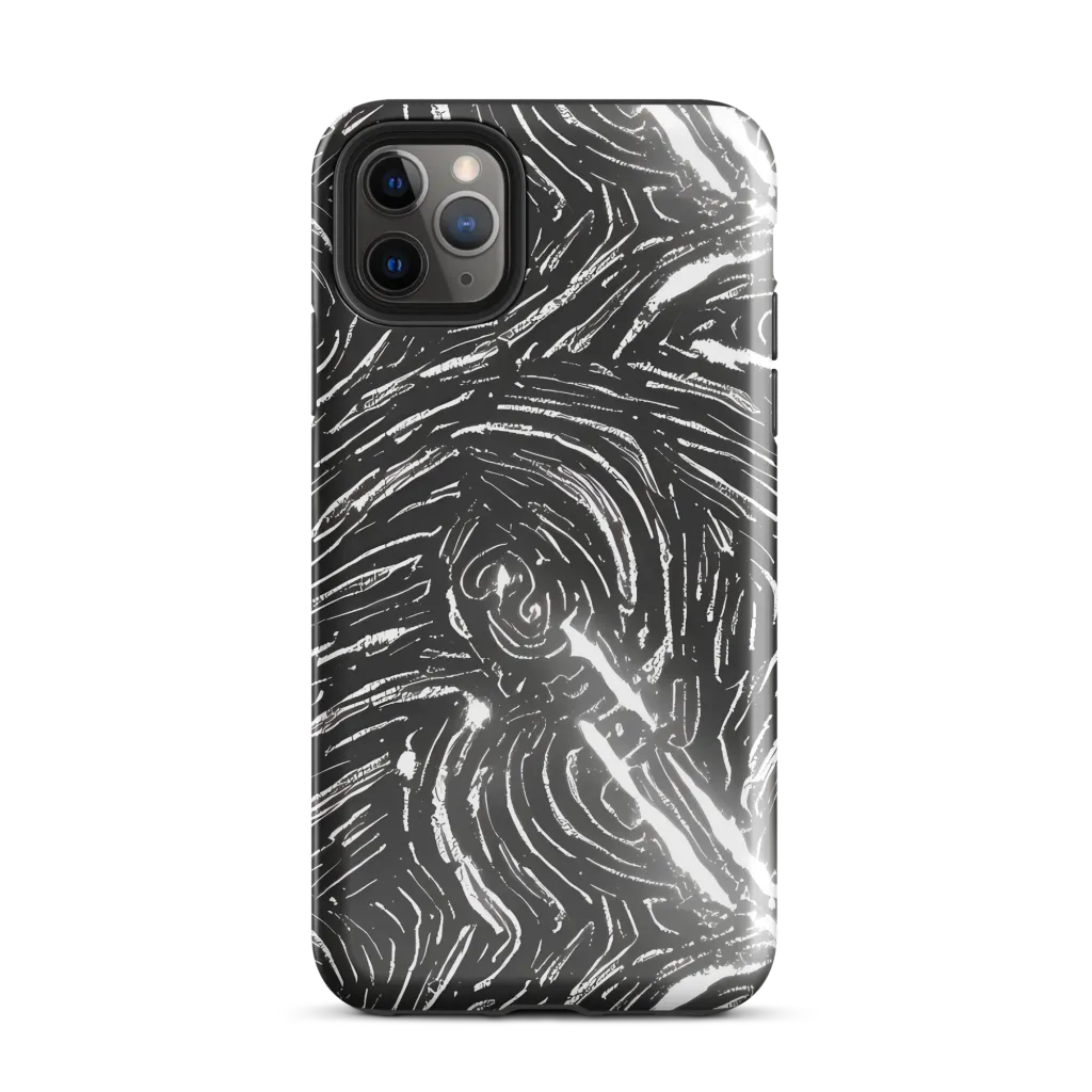 Silver Swirl on Tough Case for iPhone® — Front