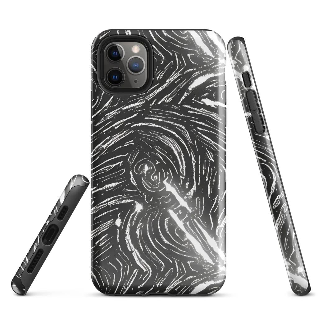 Silver Swirl on Tough Case for iPhone® — Front