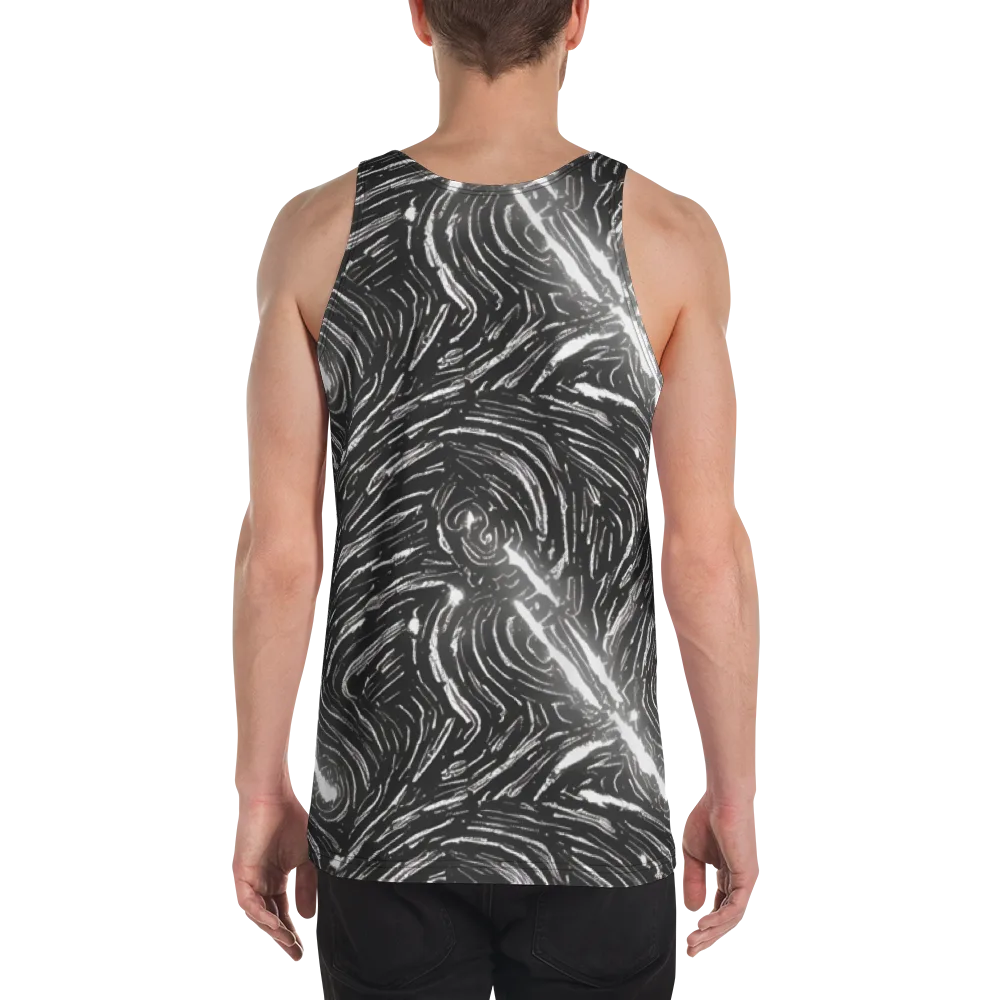 Silver Swirl on Men's Tank Top — Back