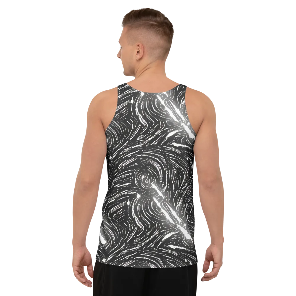 Silver Swirl on Men's Tank Top — Back