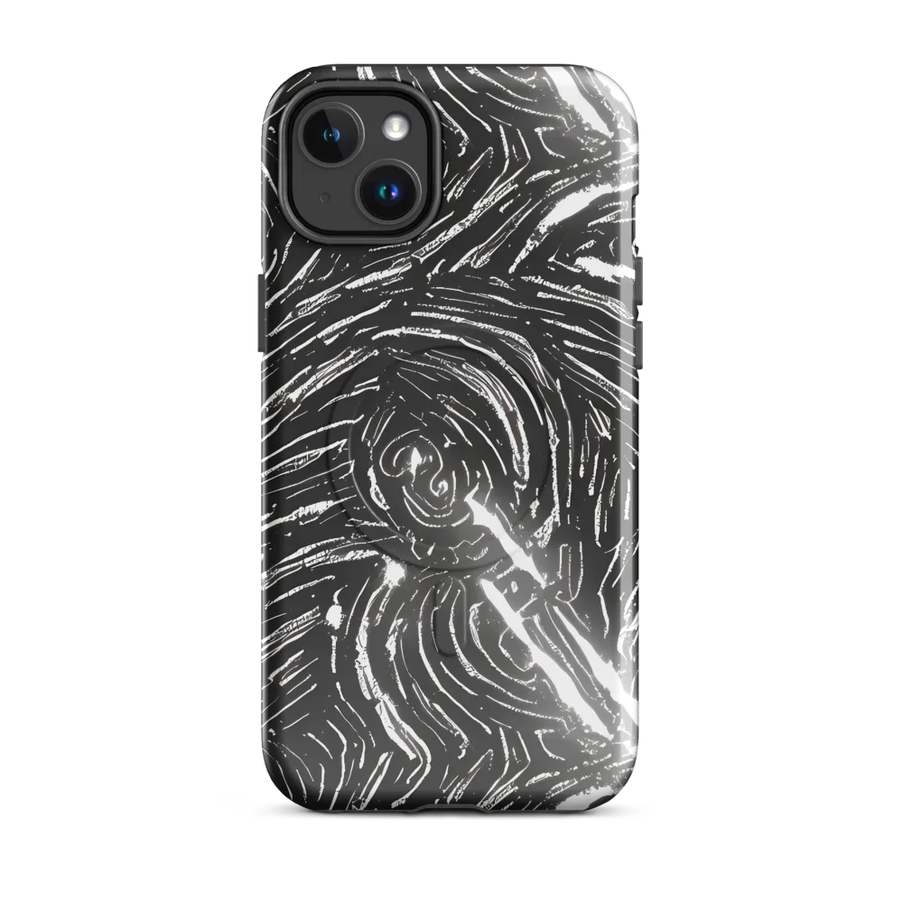 Silver Swirl on MagSafe Tough Case for iPhone® — Front