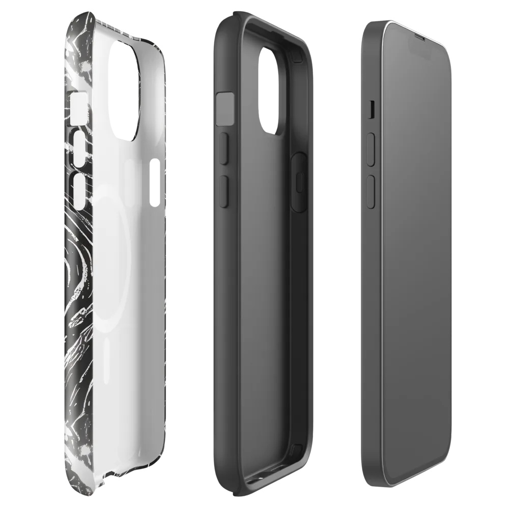Silver Swirl on MagSafe Tough Case for iPhone® — Front