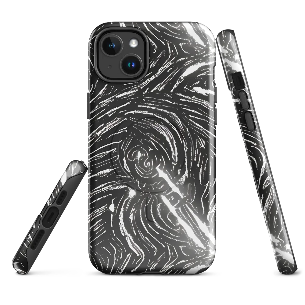 Silver Swirl on MagSafe Tough Case for iPhone® — Front