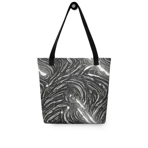 Silver Swirl on a Tote Bag