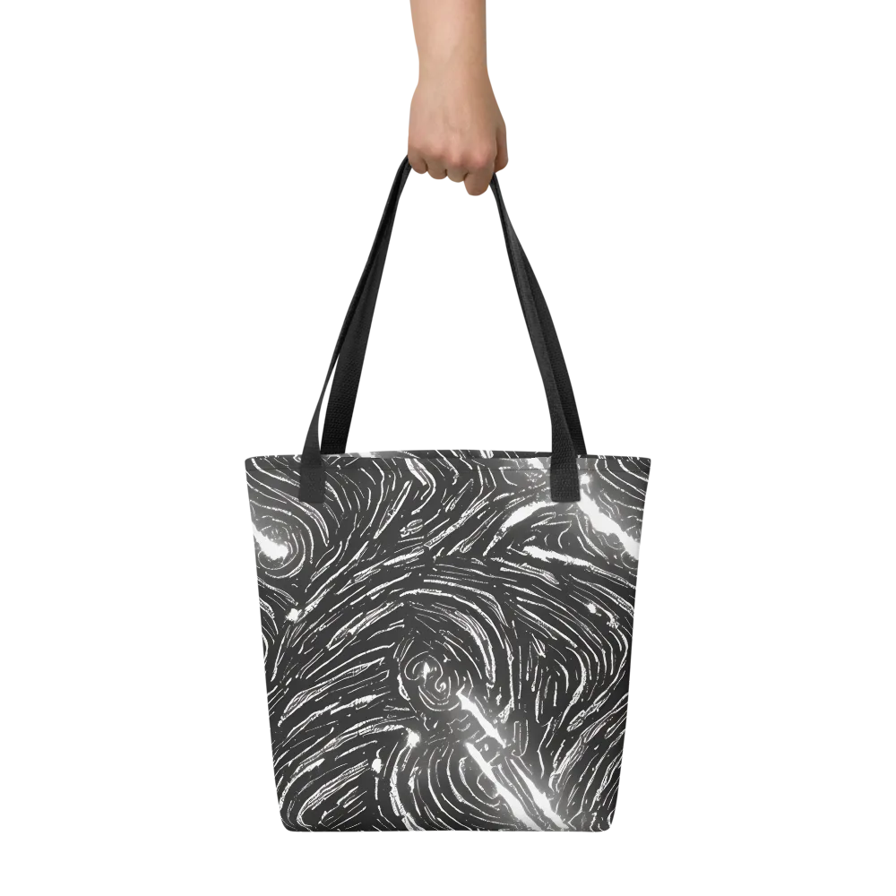 Silver Swirl on Tote Bag — Front