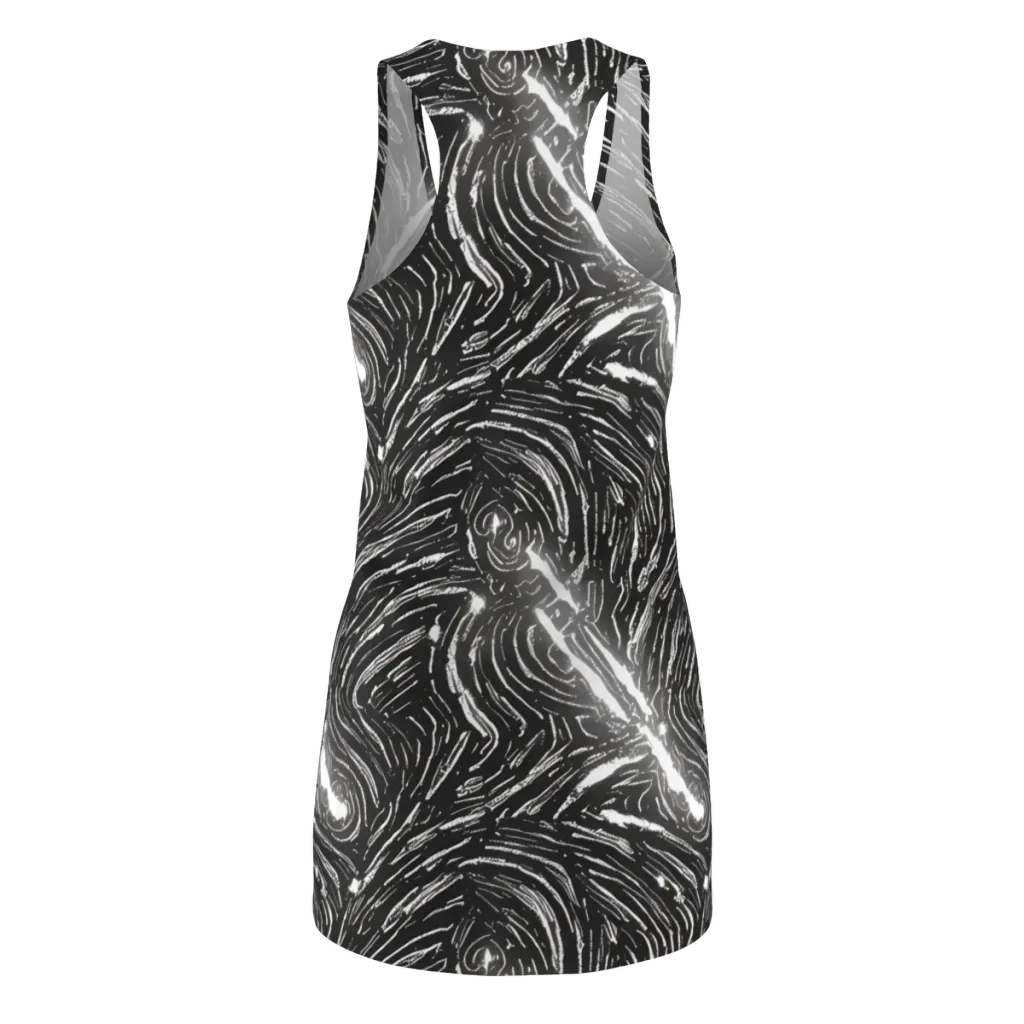Silver Swirl on Racerback Dress — Back