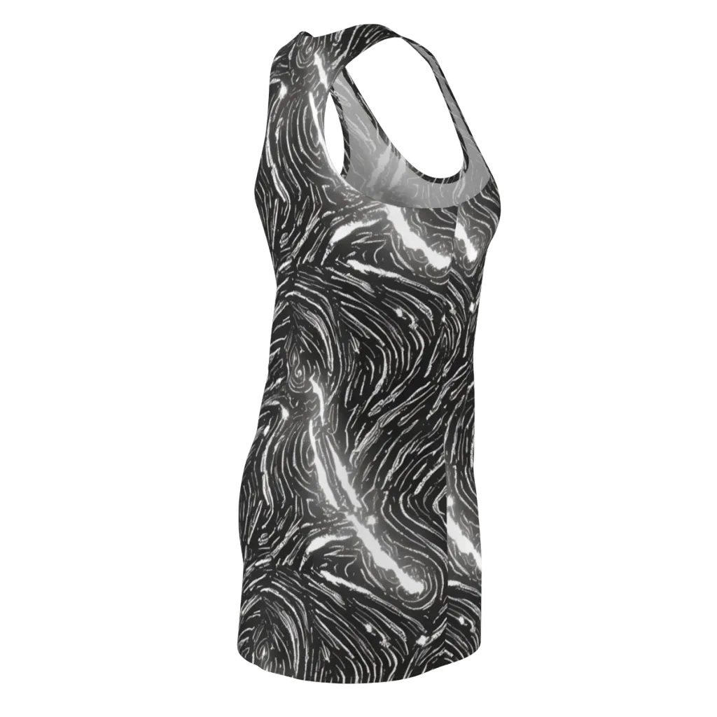 Silver Swirl on Racerback Dress — Back Side