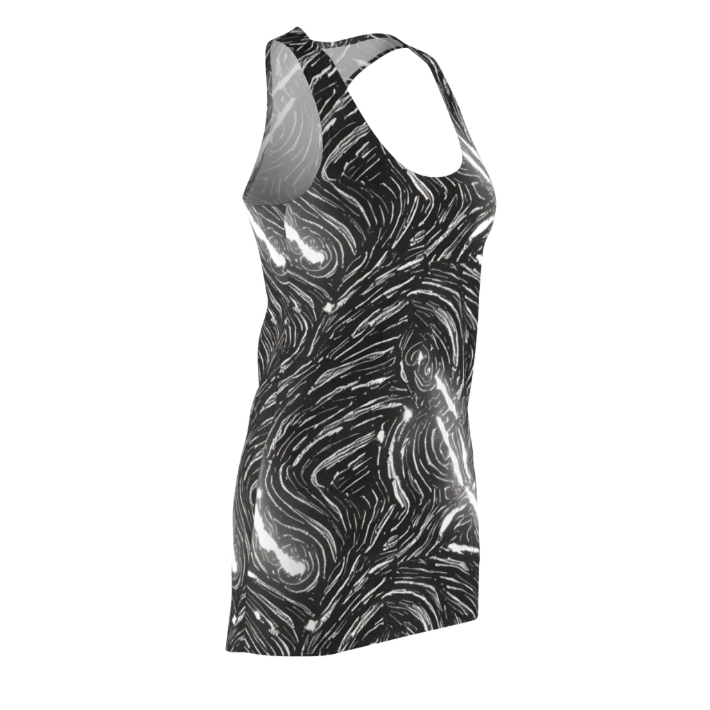 Silver Swirl on Racerback Dress — Front Side