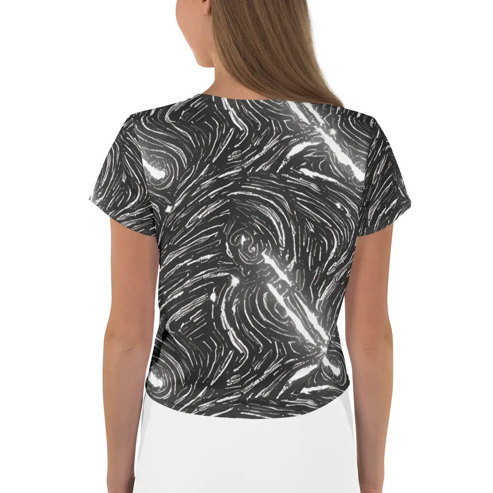 Silver Swirl on Crop Tee — Back