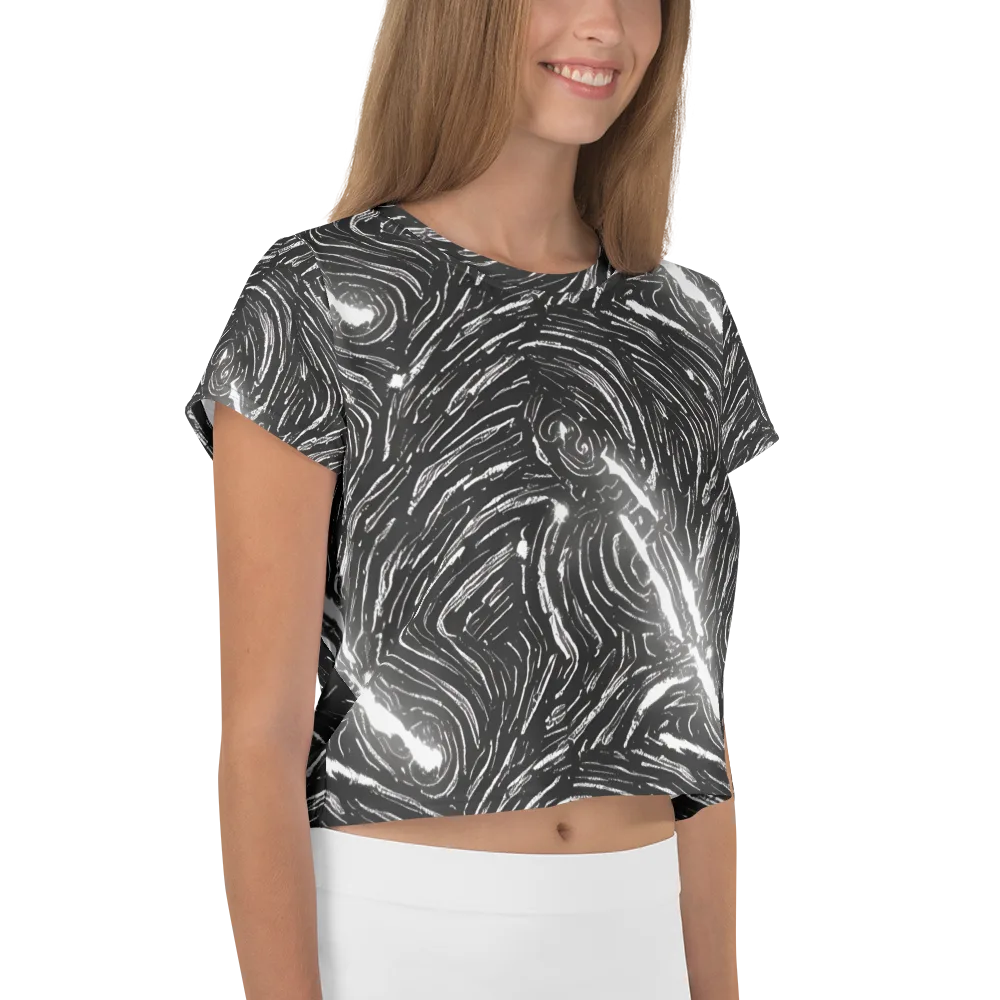 Silver Swirl on Crop Tee — Right