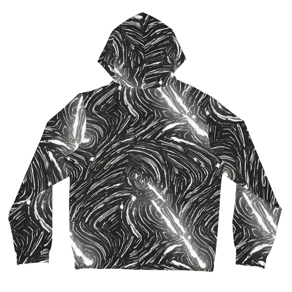 Silver Swirl on Women's Full-Zip Hoodie — Back