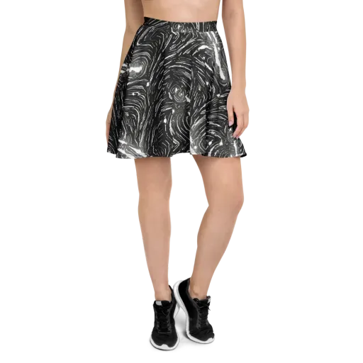 Silver Swirl on a Skater Skirt