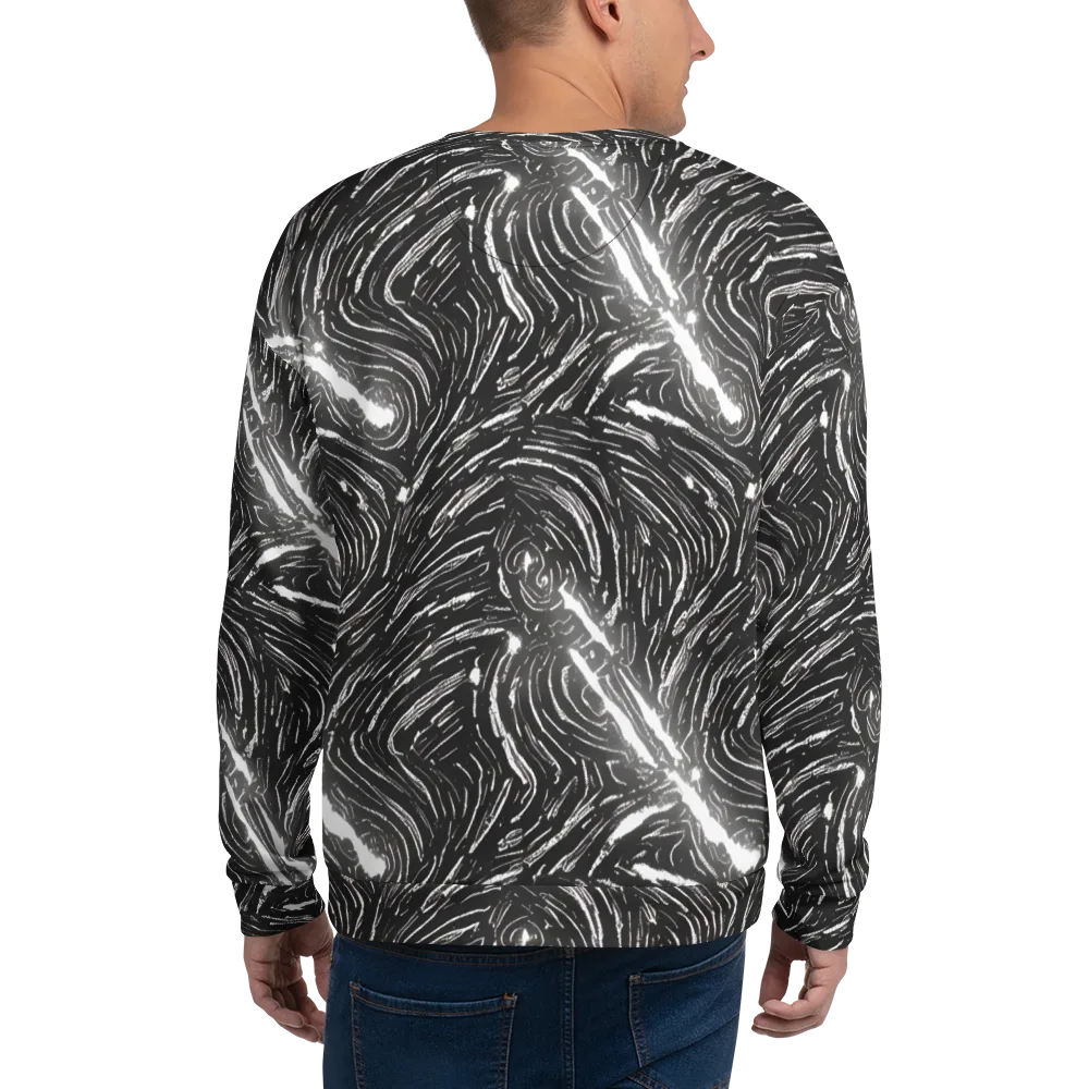 Silver Swirl on Sweatshirt — Back