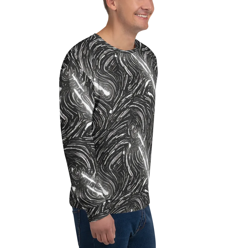 Silver Swirl on Sweatshirt — Right Front