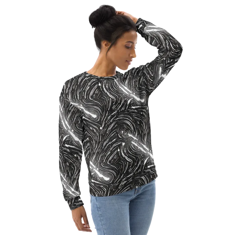 Silver Swirl on Sweatshirt — Right Front