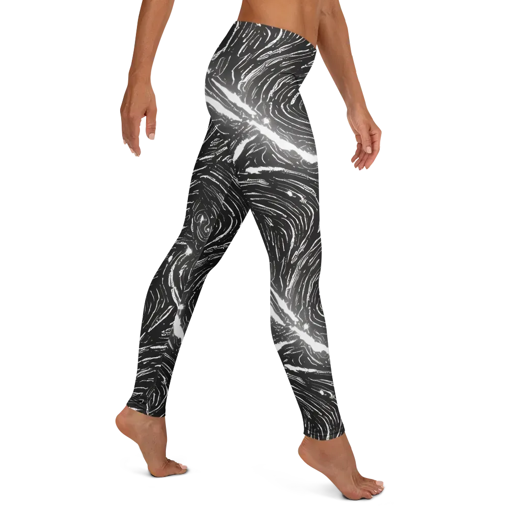 Silver Swirl on Leggings — Right