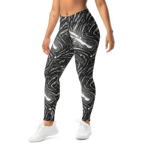 Silver Swirl on a Leggings