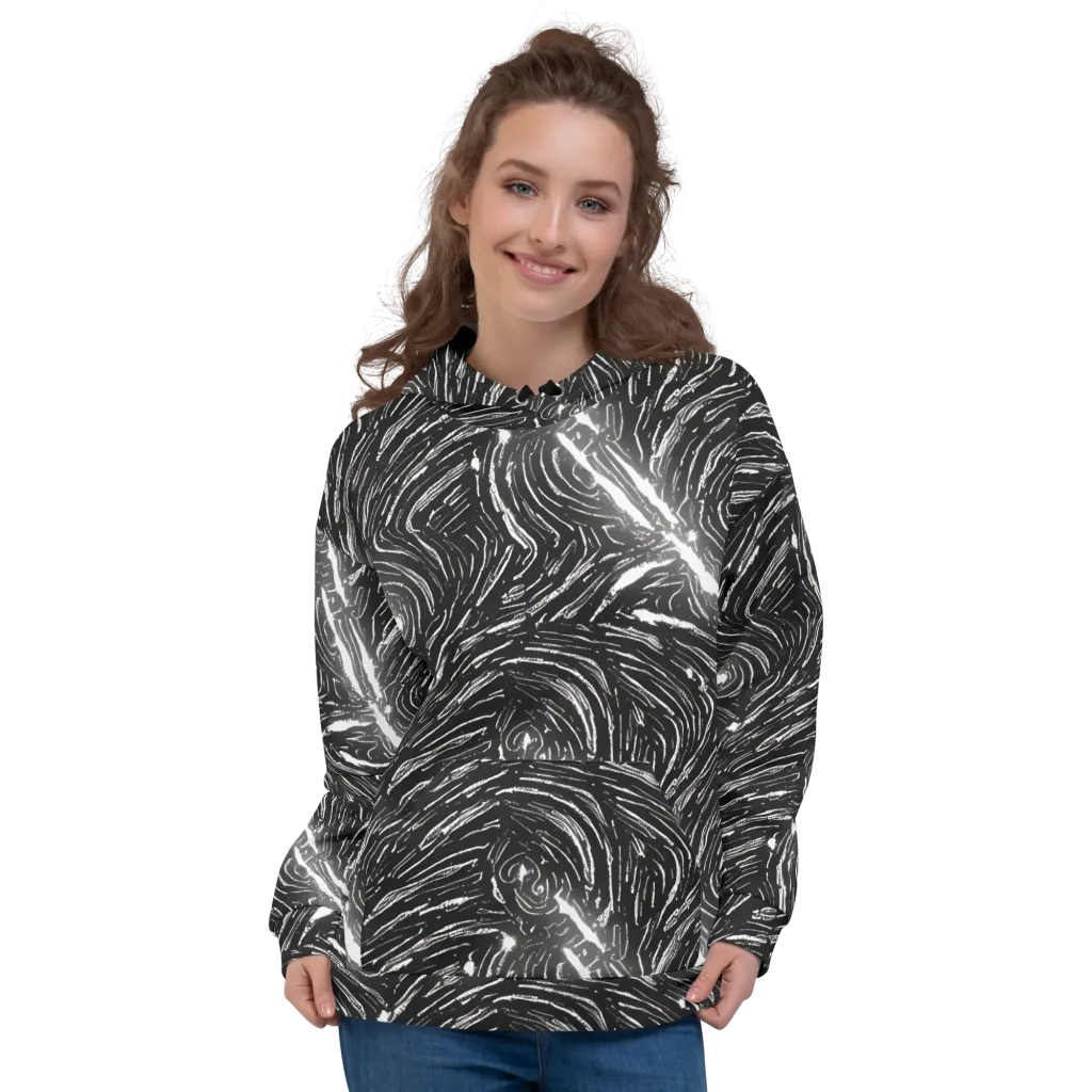 Silver Swirl on Hoodie — Front