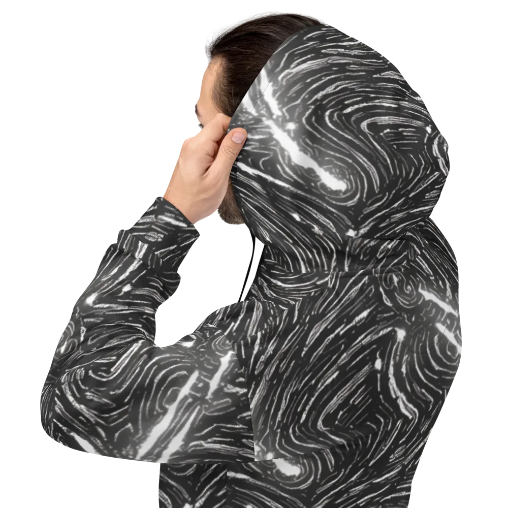 Silver Swirl on Hoodie — Back