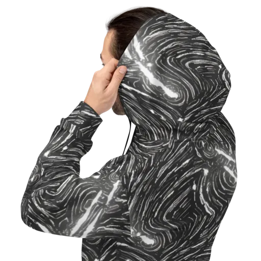 Silver Swirl on a Hoodie