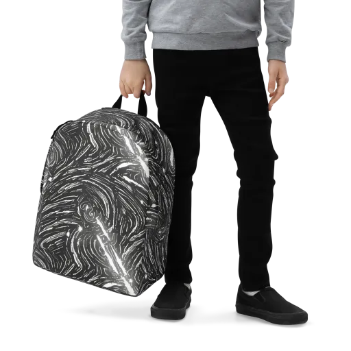 Silver Swirl on a Minimalist Backpack