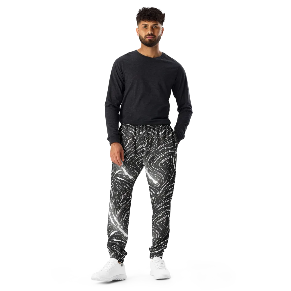Silver Swirl on Men's Joggers — Front