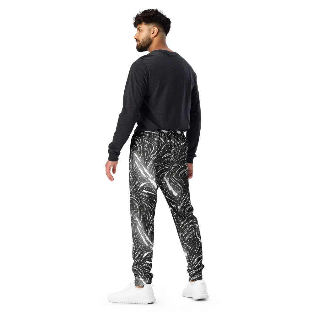 Silver Swirl on Men's Joggers — Back