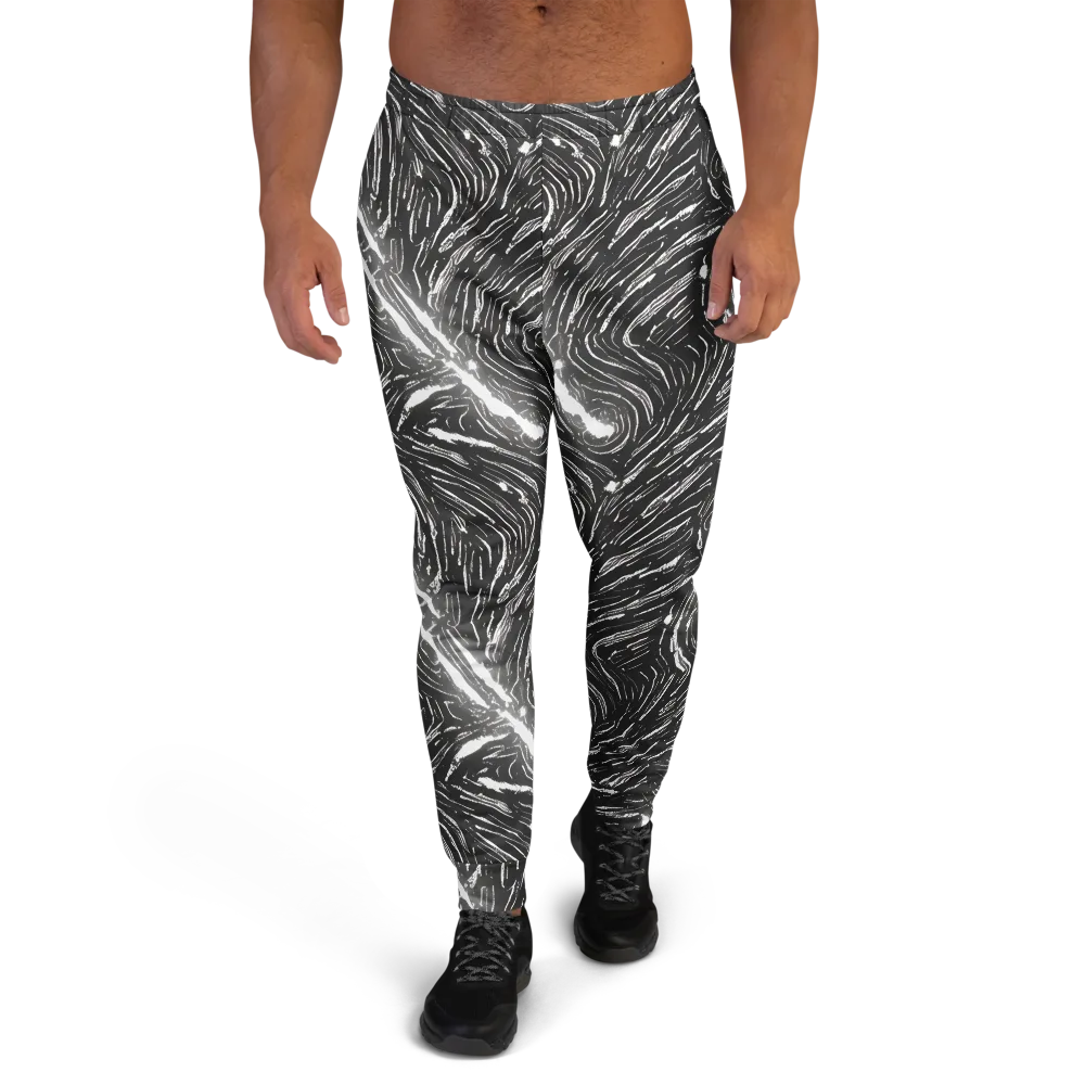 Silver Swirl on Men's Joggers — Front