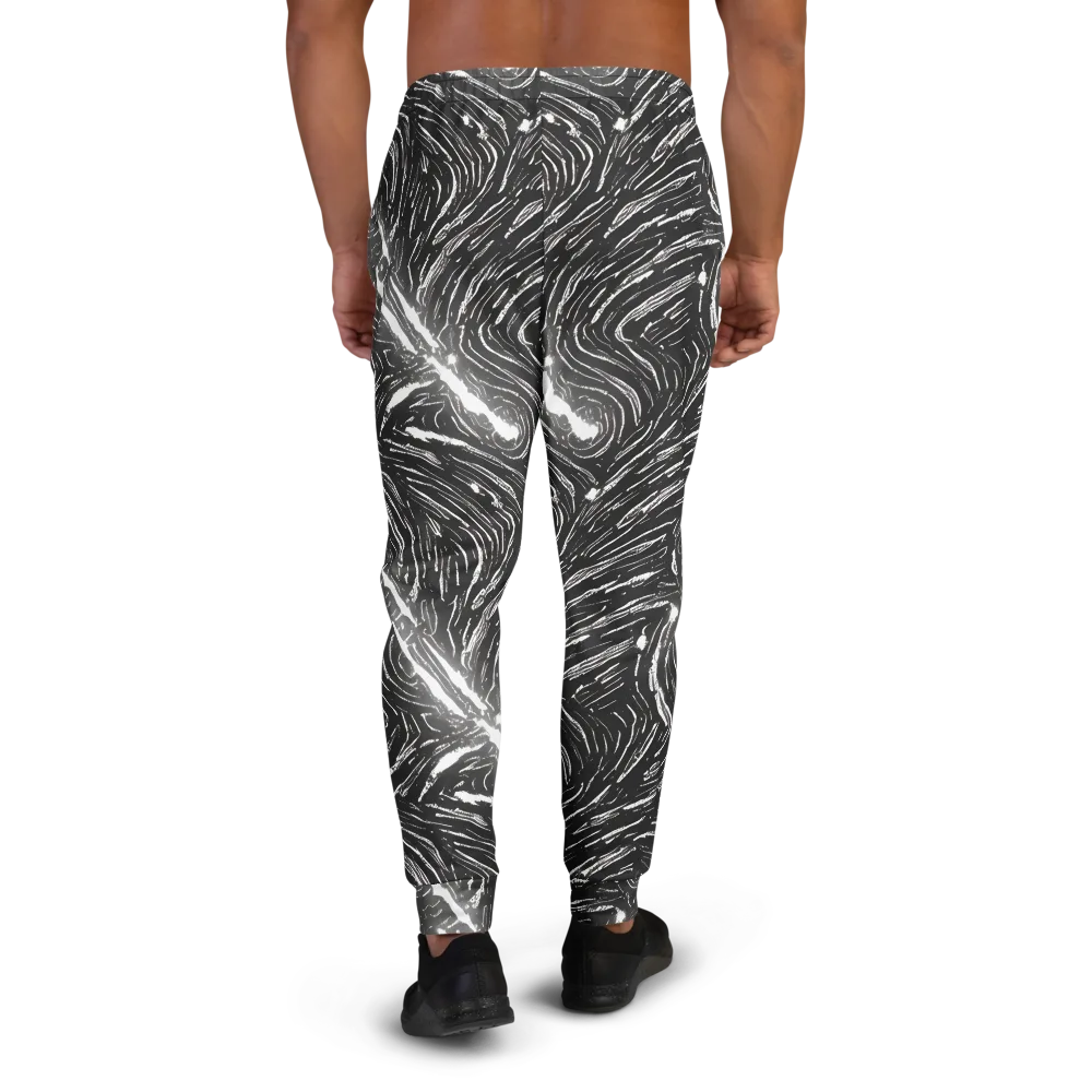 Silver Swirl on Men's Joggers — Back