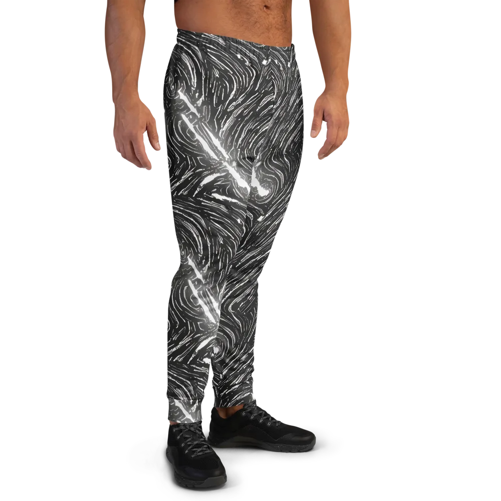 Silver Swirl on Men's Joggers — Right