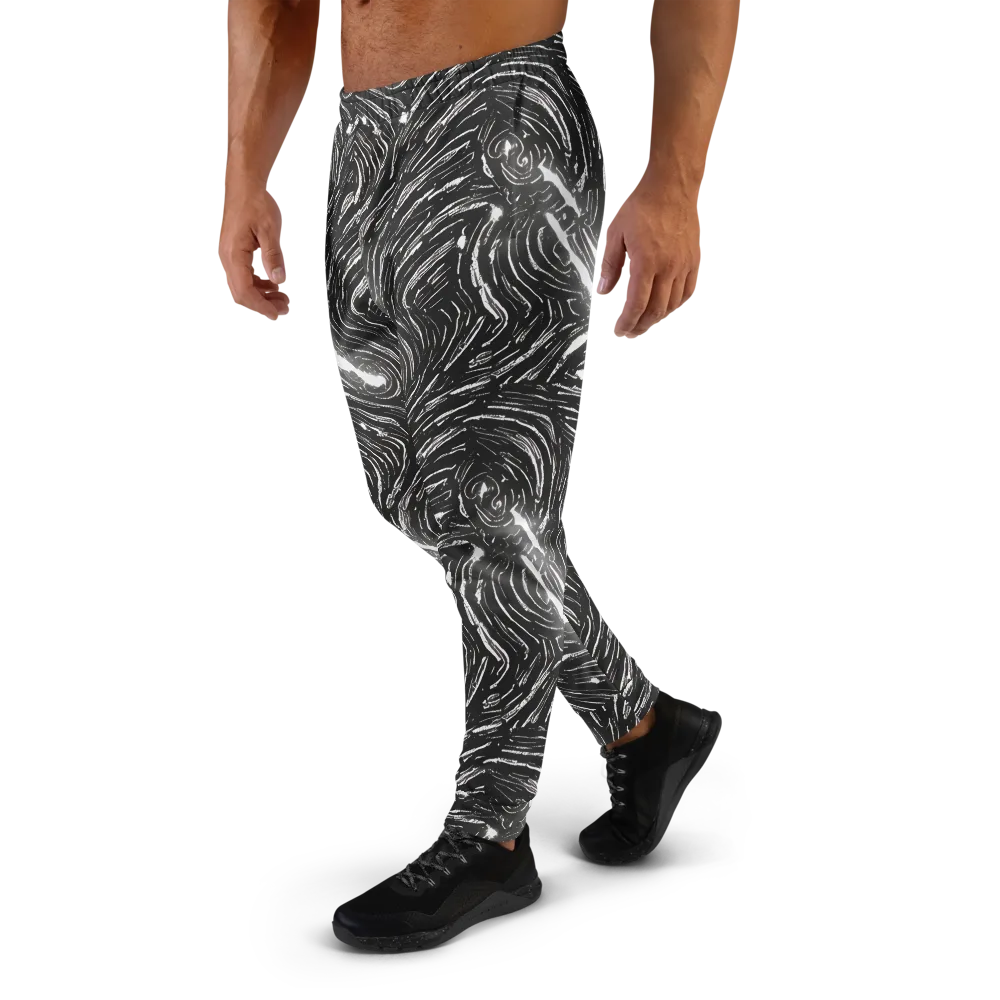 Silver Swirl on Men's Joggers — Left
