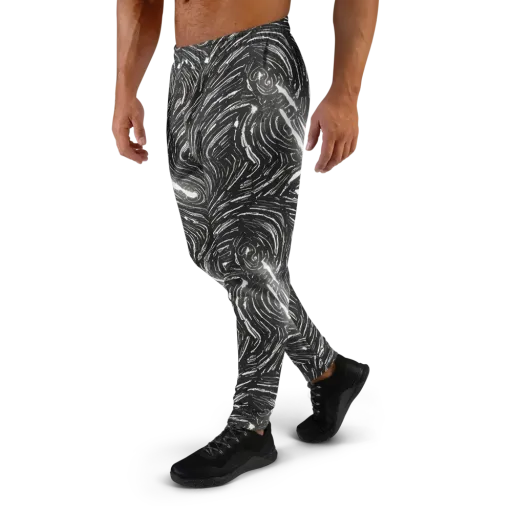 Silver Swirl on a Men's Joggers