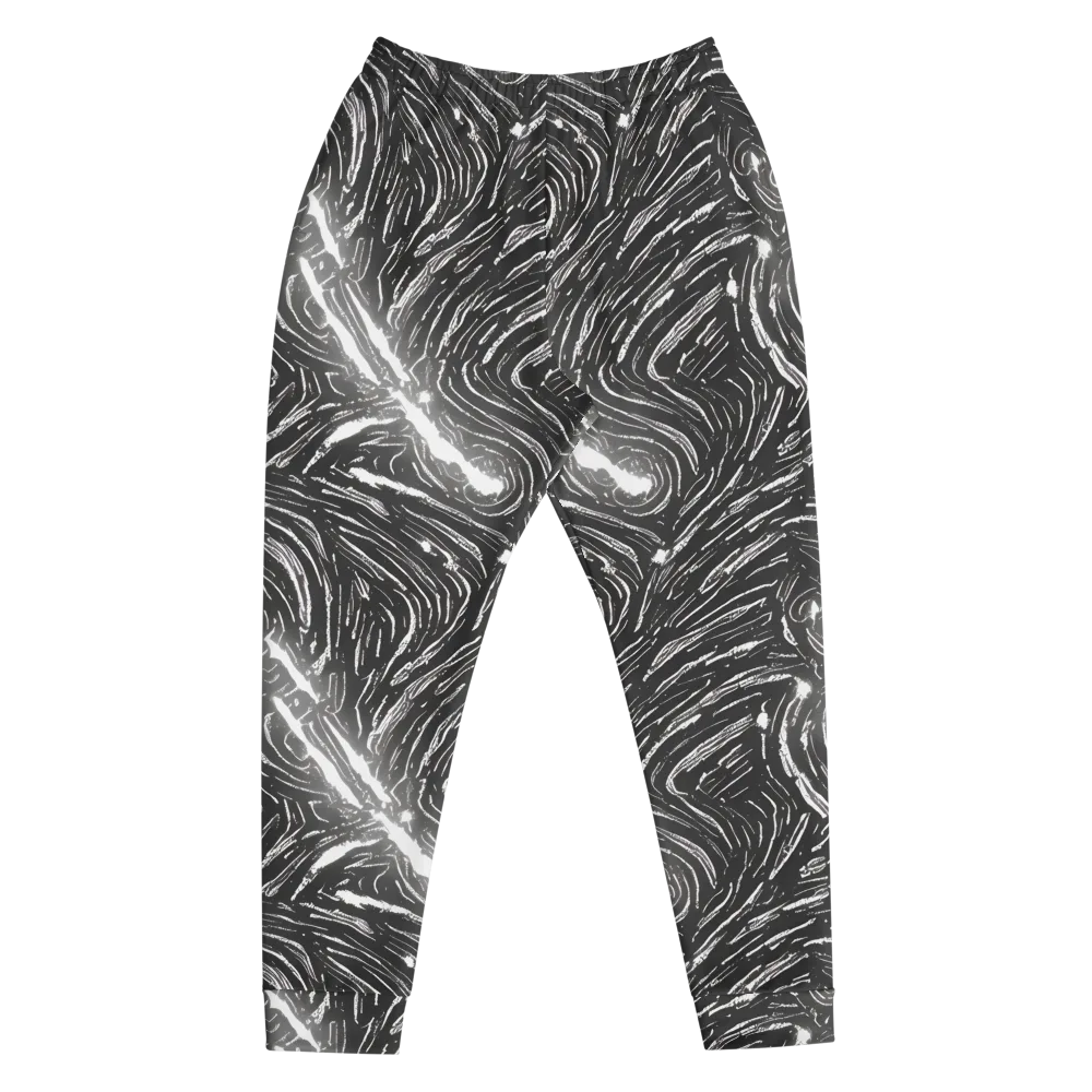 Silver Swirl on Men's Joggers — Front